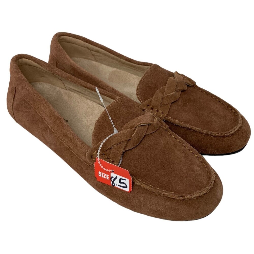 NEW Vionic Montara Women's Size 8.5 Tan Suede Moccasin Flats Loafer